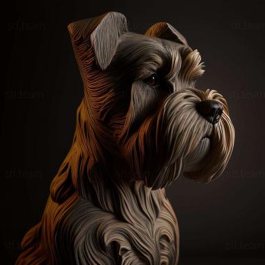 3D model Zwergschnauzer dog (STL)